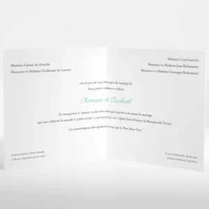 Faire-part de mariage Arlette & Albin*Faire-part Elégant Discount