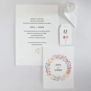 Faire-part de mariage Around*Faire-part Elégant Hot
