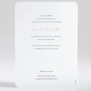 Faire-part de mariage Artisanal*Faire-part Elégant Fashion