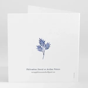 Faire-part de mariage Bleu roi*Faire-part Elégant Fashion