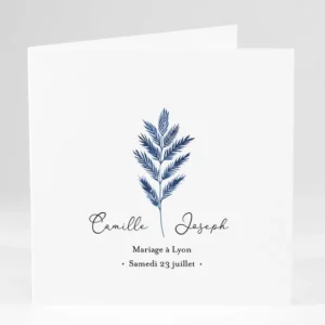 Faire-part de mariage Blue*Faire-part Elégant New