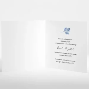 Faire-part de mariage Blue*Faire-part Elégant New