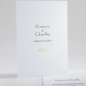 Faire-part de mariage Botanic gold chic*Faire-part Elégant New