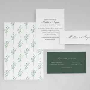 Faire-part de mariage Botanique*Faire-part Elégant Fashion