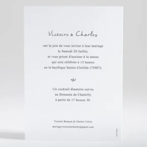 Faire-part de mariage Botanic gold chic*Faire-part Elégant New