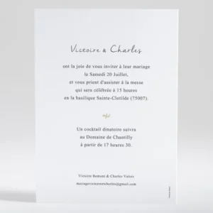 Faire-part de mariage Botanic gold chic*Faire-part Elégant New