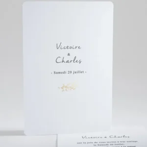 Faire-part de mariage Botanic gold chic*Faire-part Elégant New