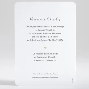 Faire-part de mariage Botanic gold chic*Faire-part Elégant New