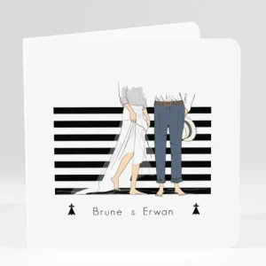 Faire-part de mariage Bretagne rayures*Faire-part Elégant New