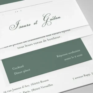 Faire-part de mariage Caractere*Faire-part Elégant Best