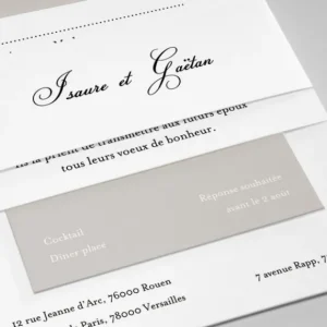 Faire-part de mariage Caractere*Faire-part Elégant Best