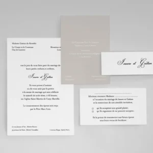 Faire-part de mariage Caractere*Faire-part Elégant Best