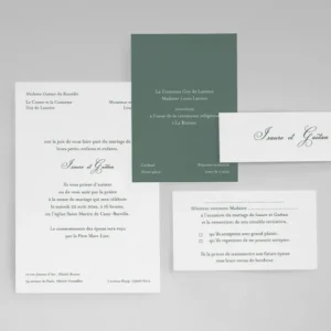 Faire-part de mariage Caractere*Faire-part Elégant Best