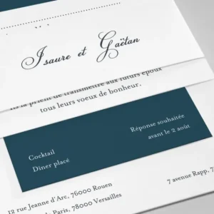 Faire-part de mariage Caractere*Faire-part Elégant Best