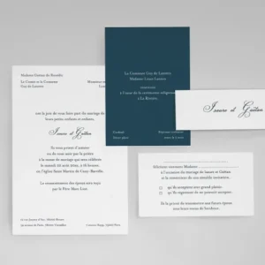 Faire-part de mariage Caractere*Faire-part Elégant Best