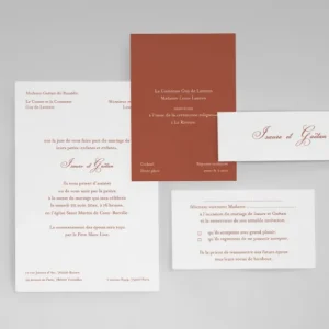 Faire-part de mariage Caractere*Faire-part Elégant Best