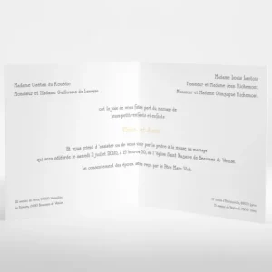 Faire-part de mariage Casino*Faire-part Elégant Online
