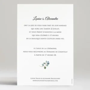 Faire-part de mariage Champetre*Faire-part Elégant Fashion