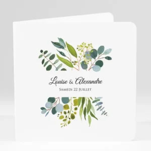 Faire-part de mariage Champetre Livret*Faire-part Elégant Discount