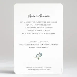 Faire-part de mariage Champetre*Faire-part Elégant Fashion