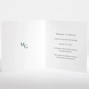 Faire-part de mariage Chic vegetal*Faire-part Elégant New
