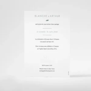 Faire-part de mariage Chic & naturel*Faire-part Elégant Discount