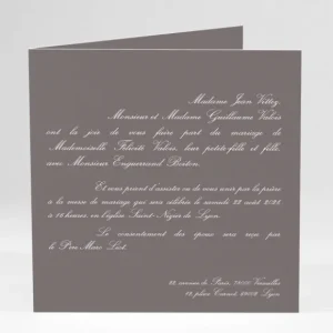 Faire-part de mariage Classique scandinave*Faire-part Elégant Online