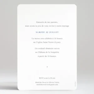 Faire-part de mariage Cliche*Faire-part Elégant New