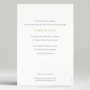Faire-part de mariage Cliche*Faire-part Elégant New