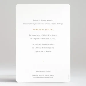 Faire-part de mariage Cliche*Faire-part Elégant New