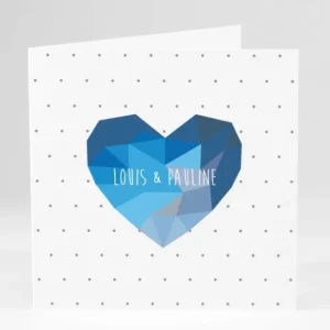 Faire-part de mariage Coeur origami*Faire-part Elégant Fashion