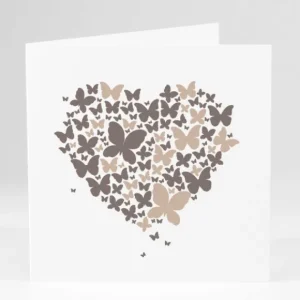 Faire-part de mariage Coeur de papillons*Faire-part Elégant Online