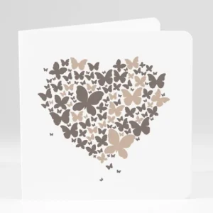 Faire-part de mariage Coeur de papillons*Faire-part Elégant Online