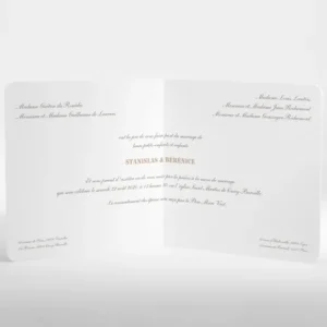 Faire-part de mariage Coeur de papillons*Faire-part Elégant Online