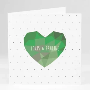 Faire-part de mariage Coeur origami*Faire-part Elégant Fashion