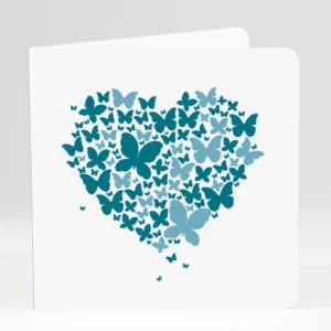 Faire-part de mariage Coeur de papillons*Faire-part Elégant Online