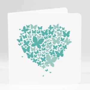 Faire-part de mariage Coeur de papillons*Faire-part Elégant Online