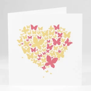 Faire-part de mariage Coeur de papillons*Faire-part Elégant Online