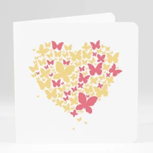 Faire-part de mariage Coeur de papillons*Faire-part Elégant Online