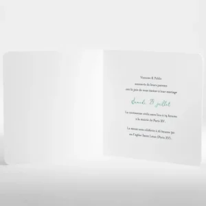 Faire-part de mariage Composition tropicale*Faire-part Elégant Best