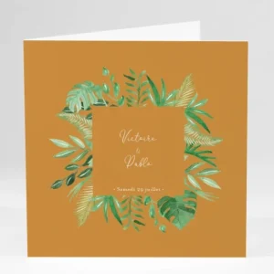 Faire-part de mariage Composition tropicale*Faire-part Elégant Best