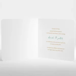 Faire-part de mariage Composition tropicale*Faire-part Elégant Best