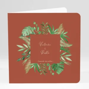 Faire-part de mariage Composition tropicale*Faire-part Elégant Best