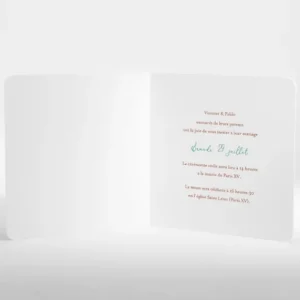 Faire-part de mariage Composition tropicale*Faire-part Elégant Best