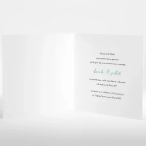 Faire-part de mariage Composition tropicale*Faire-part Elégant Best