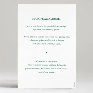 Faire-part de mariage Contemporain*Faire-part Elégant Sale