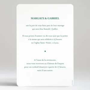 Faire-part de mariage Contemporain*Faire-part Elégant Sale