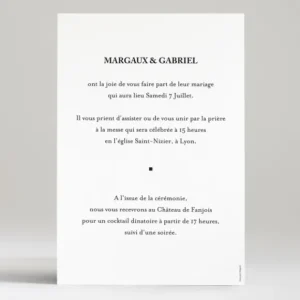 Faire-part de mariage Contemporain*Faire-part Elégant Sale