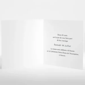 Faire-part de mariage Corse*Faire-part Elégant Hot