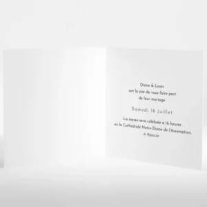 Faire-part de mariage Corse*Faire-part Elégant Hot